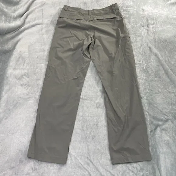 Eastern Mountain Sports Mens Pants Gray 32x32 Hiking Stretch Nylon Flat Front - Picture 12 of 16